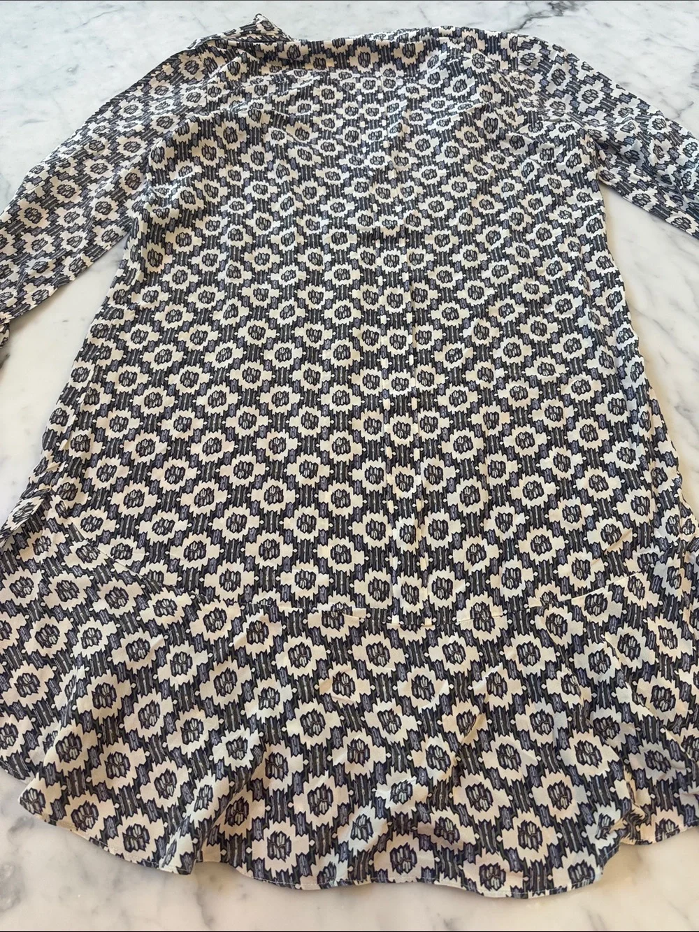 Tory Burch Navy and Cream Dress